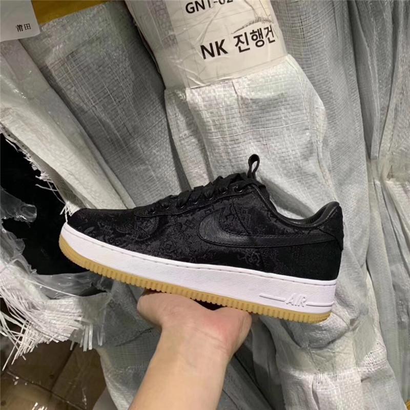 PK GOD CLOT x fragment x Nike Air Force 1 PRM BLACK retail materials ready to ship